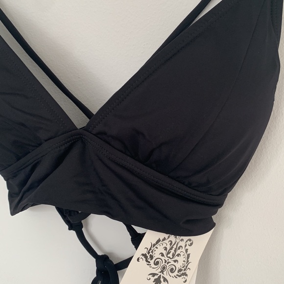 NWT black bikini top by Becca Swim - Picture 2 of 4